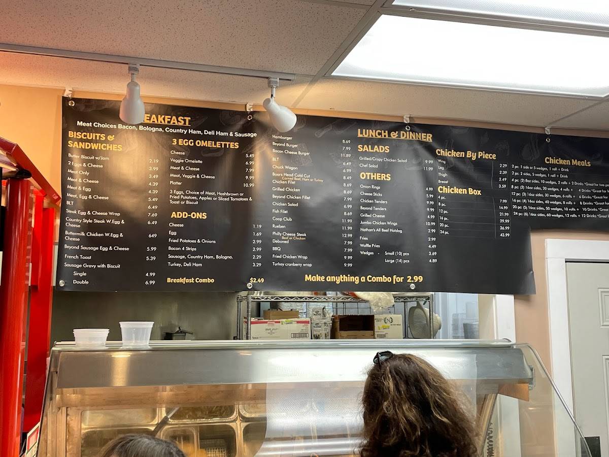 Menu at Chicken Coop Restaurant, Lovingston