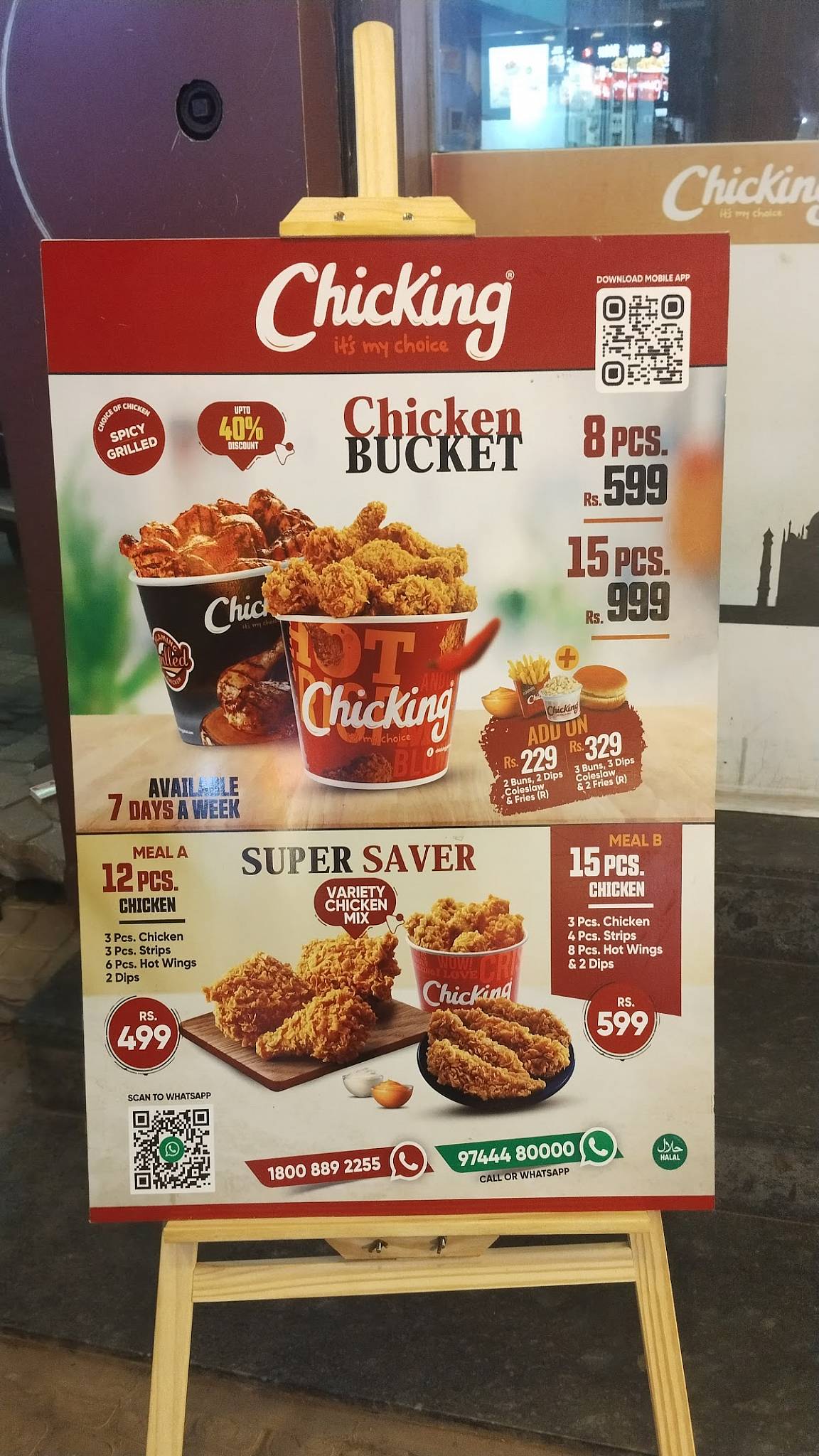 Chicking menu