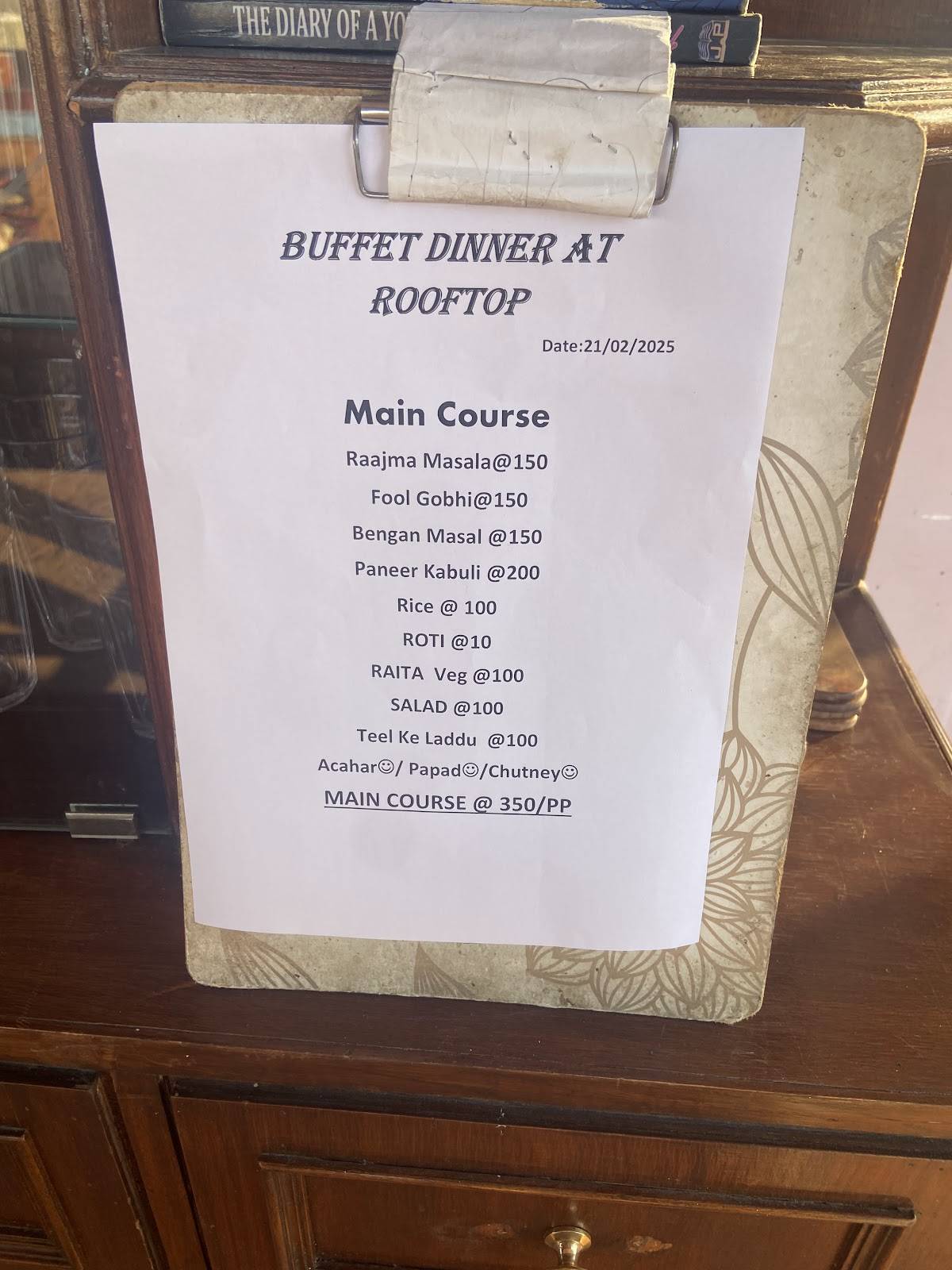 Chillout menu
