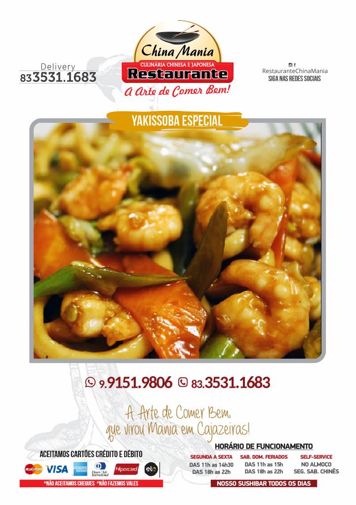 China Mania Restaurante cardápio