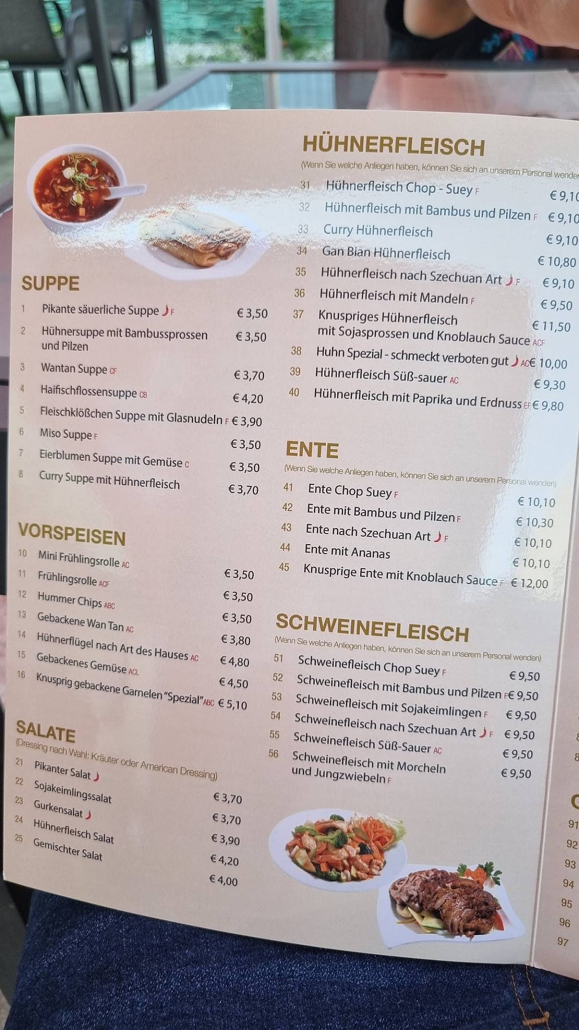 Menu de China Restaurant Pagode