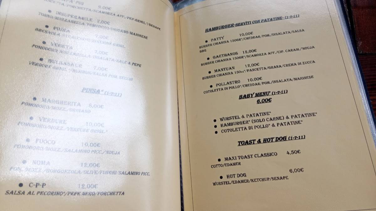 Menu di Chiosco Noma 