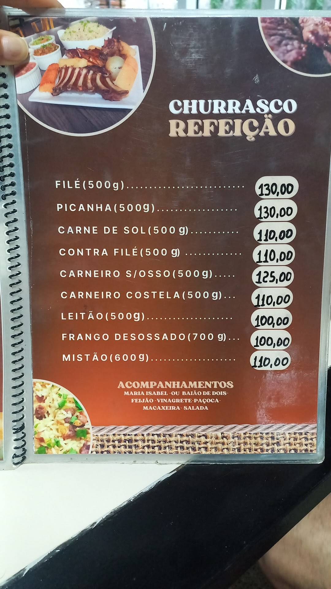 Churrascaria Carnaúba cardápio