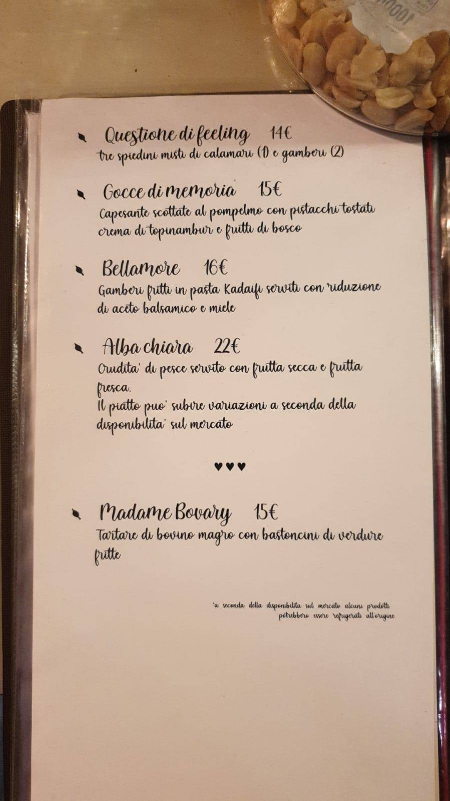 Menu di Civico 26 