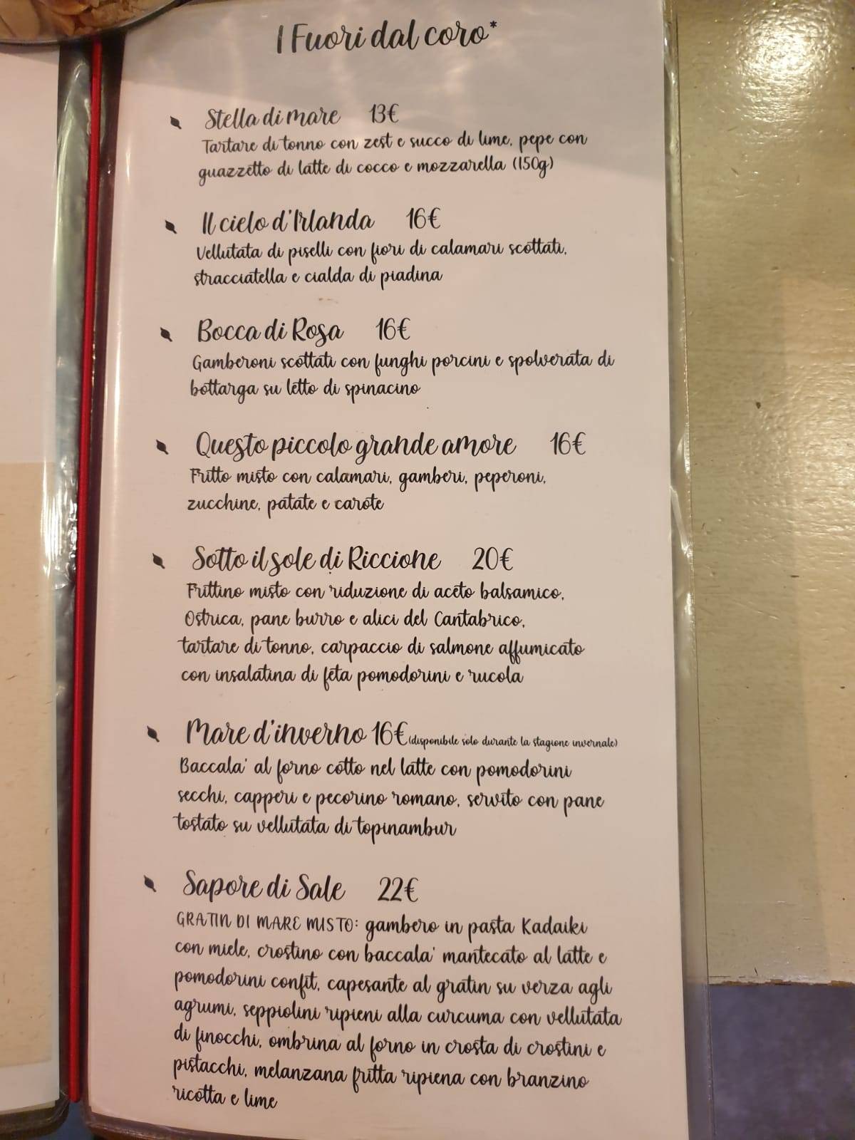 Menu di Civico 26 