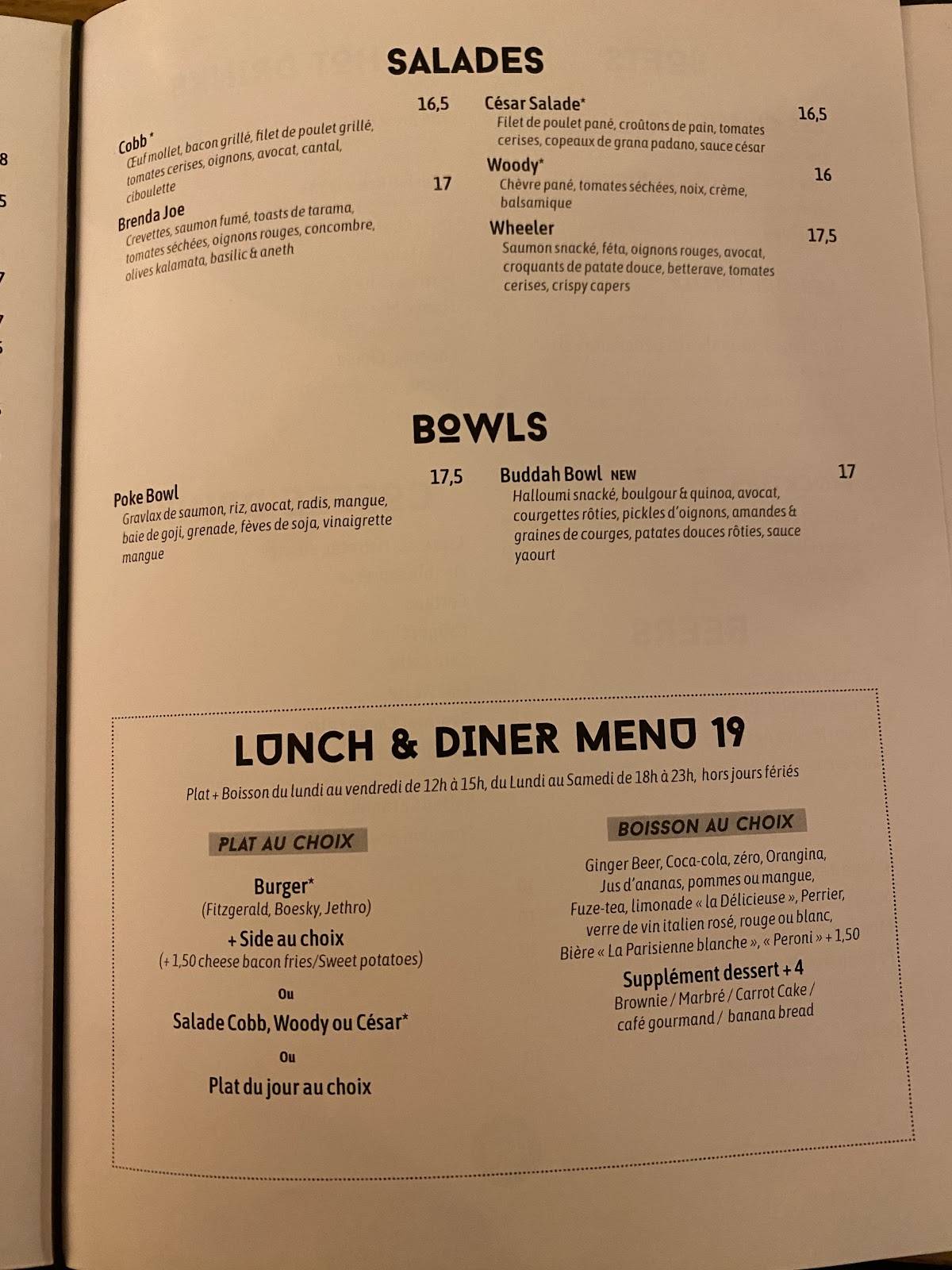 Menu de Clint Paris 12ème