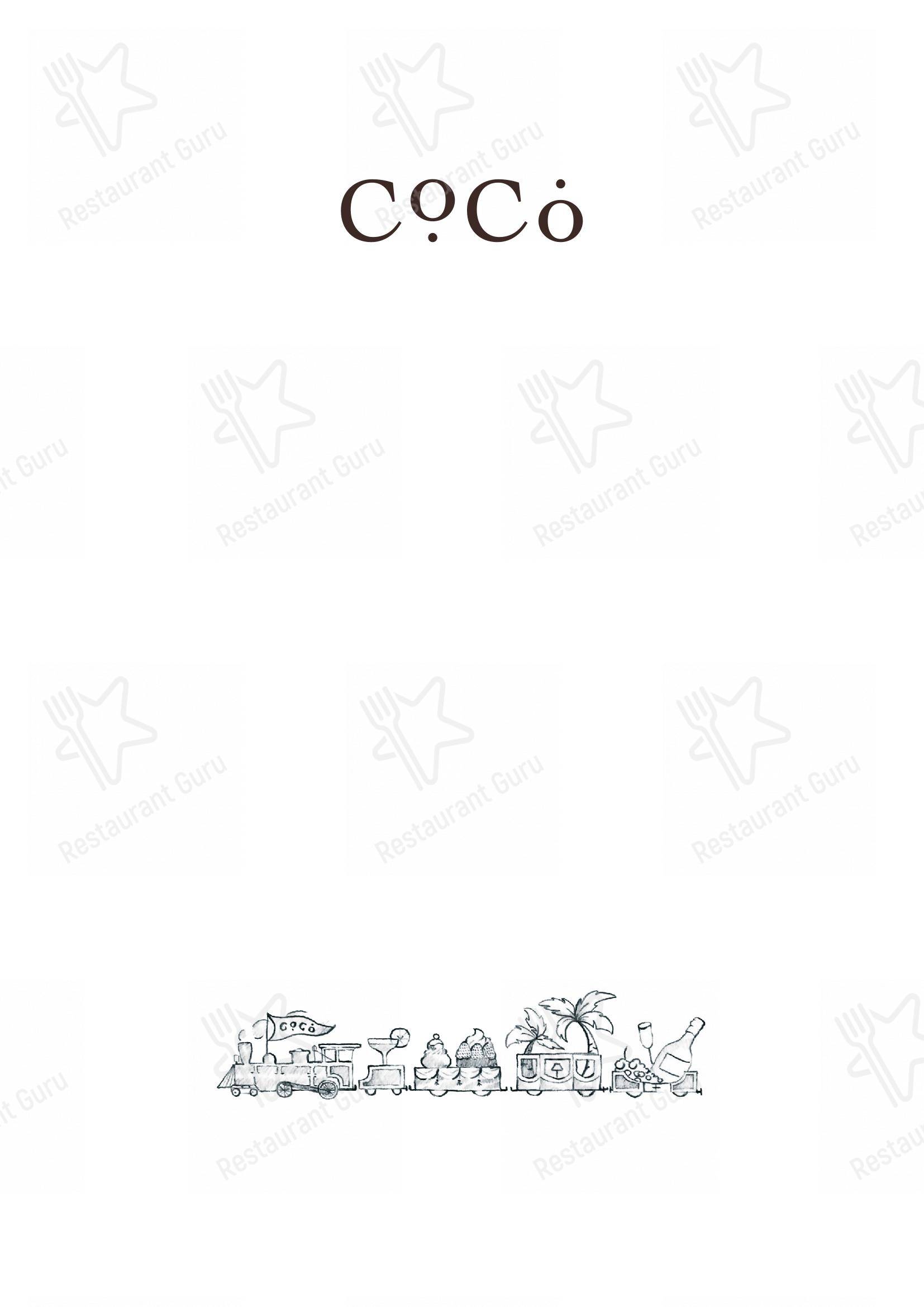 Menu pour BeauCoco Lyon restaurant