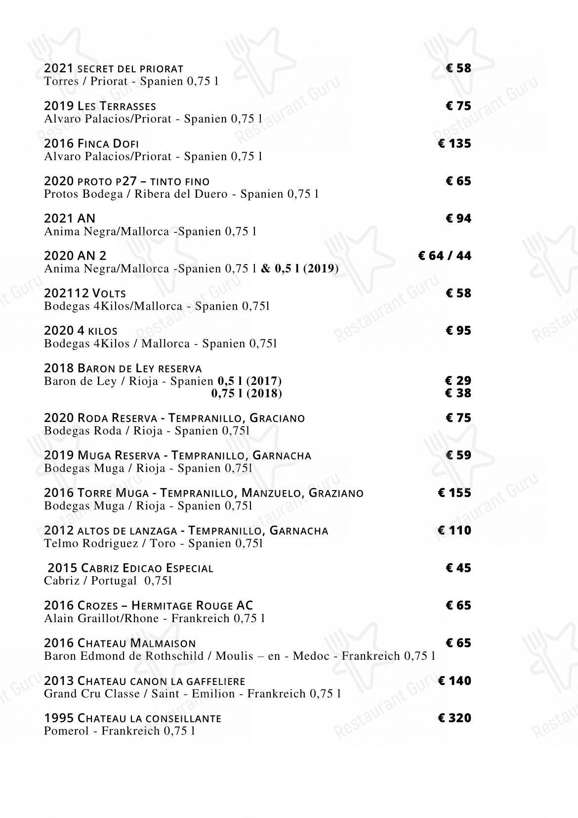 Menu pour Coast • Restaurant & Weinbar dans Sylt