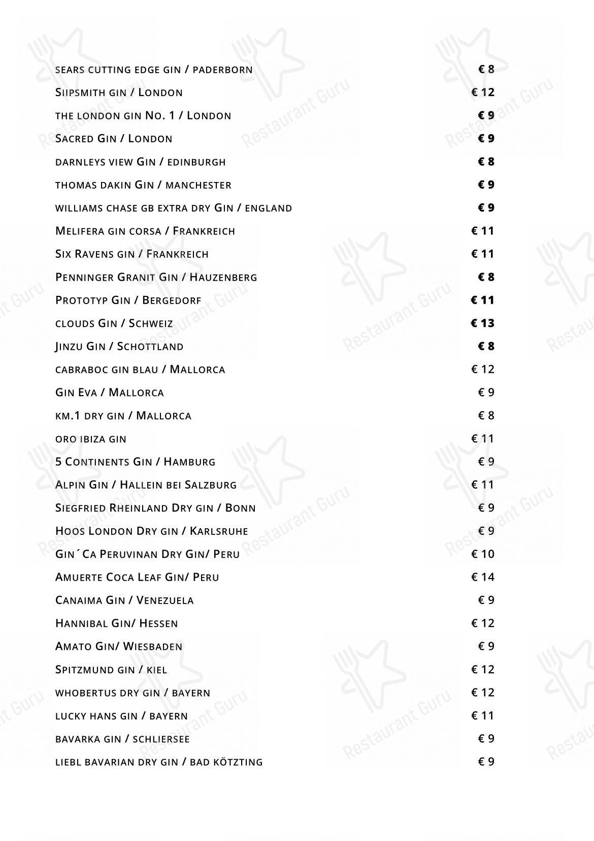 Menu pour Coast • Restaurant & Weinbar pub et bar