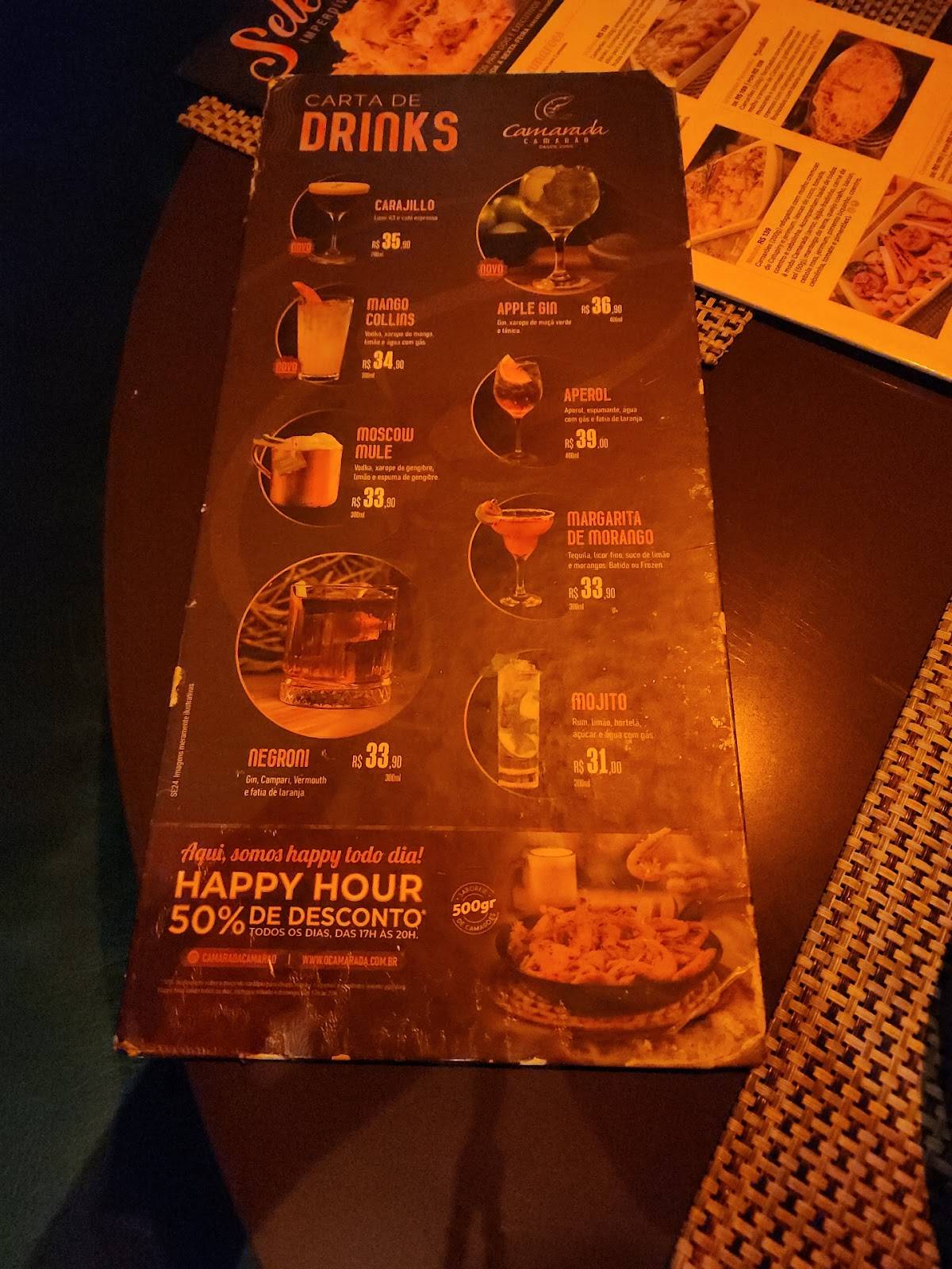 Coco Bambu Conceito cardápio