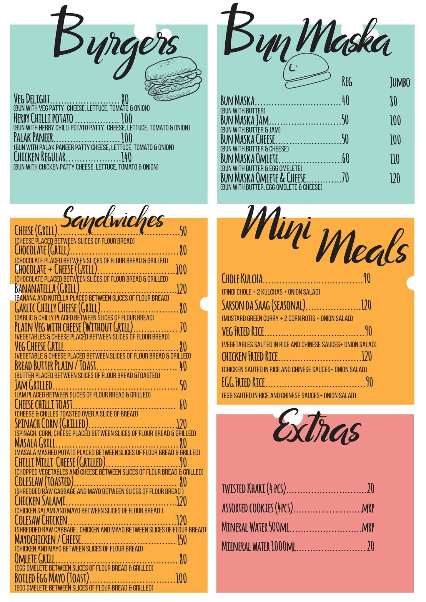 Coffee Junction 24hrs menu