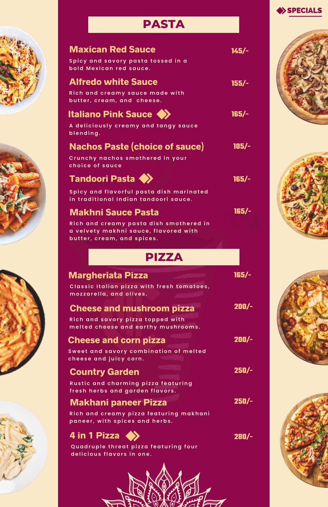 Tealand Cafe menu
