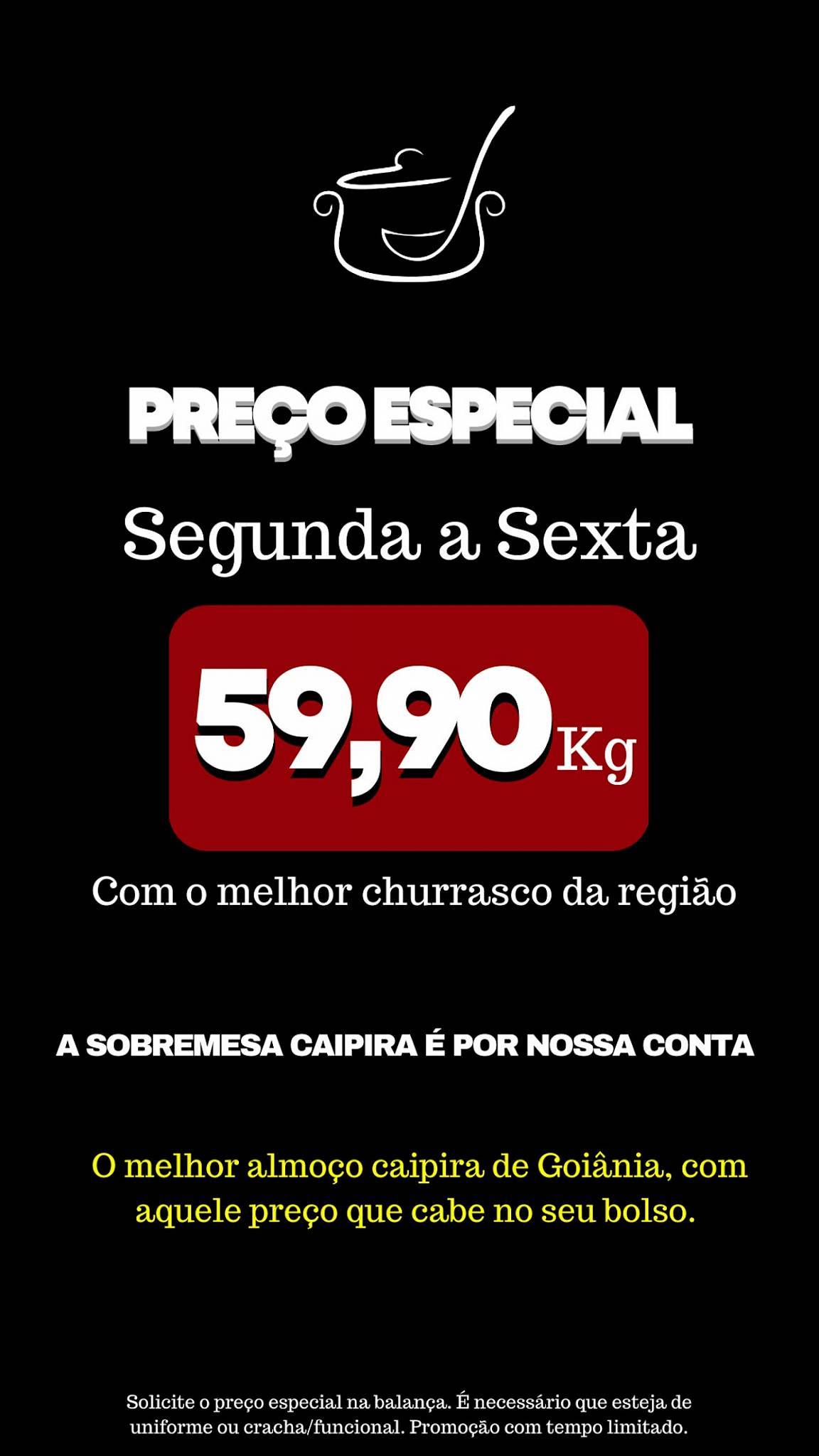 Comida Caipira Bar e Restaurante cardápio