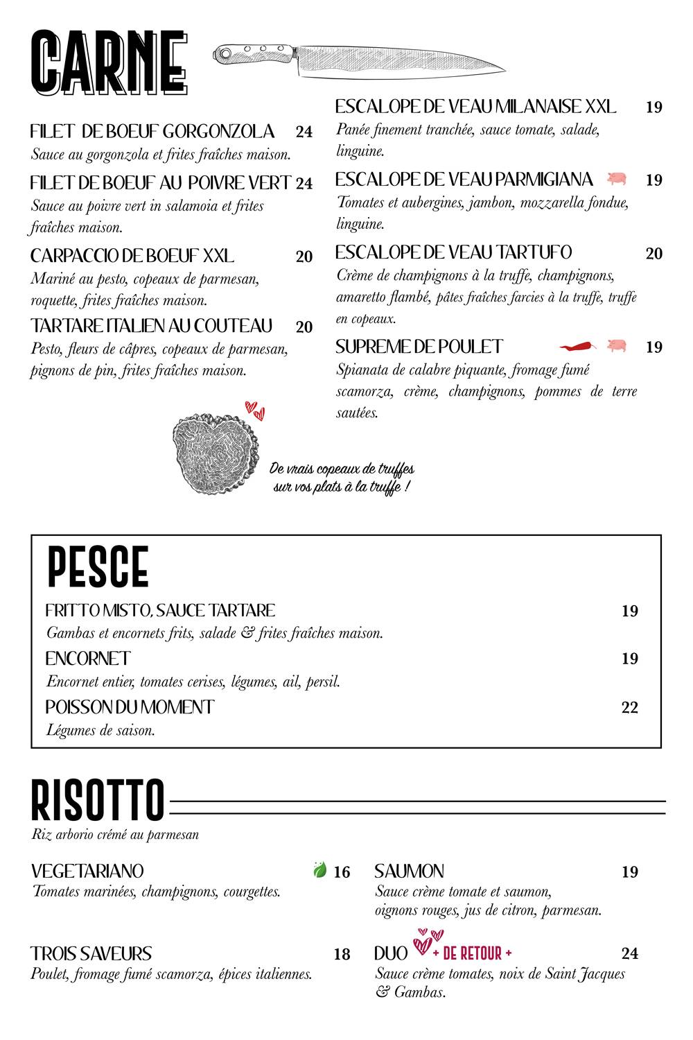 Menu de Restaurant Compiegne - Soprano