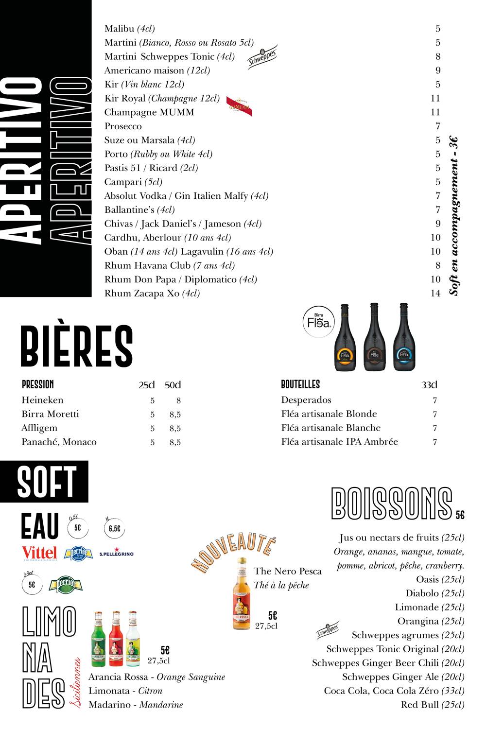 Menu de Restaurant Compiegne - Soprano
