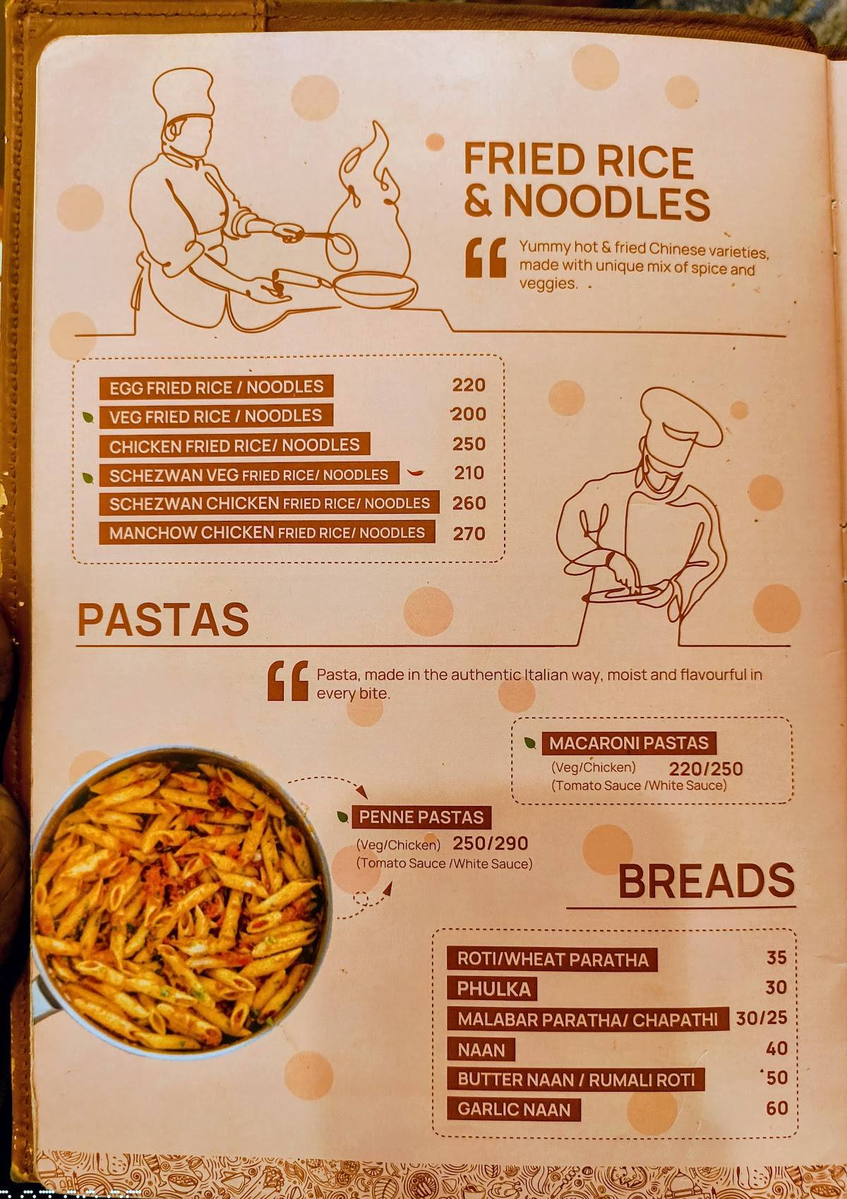 Copper Kitchen menu