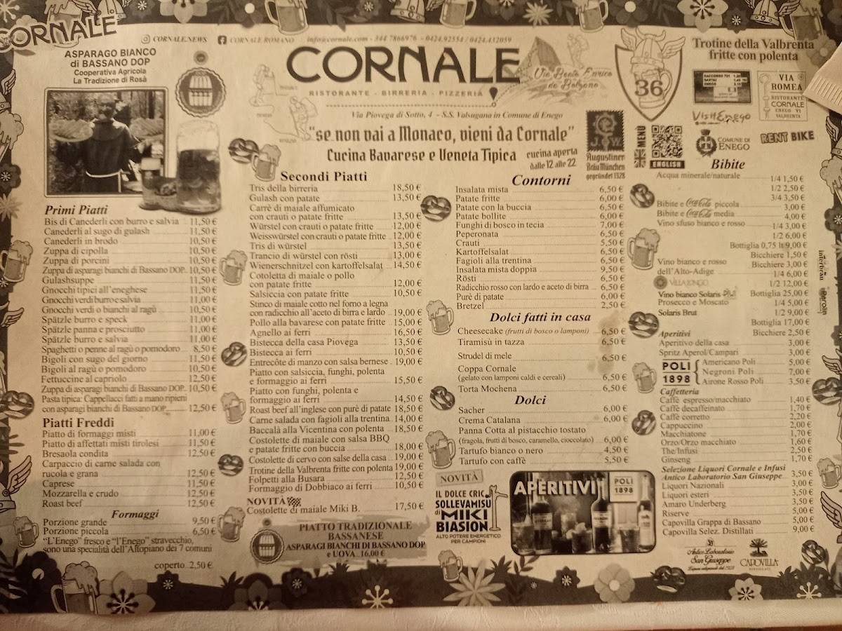 Menu di Birreria Cornale 