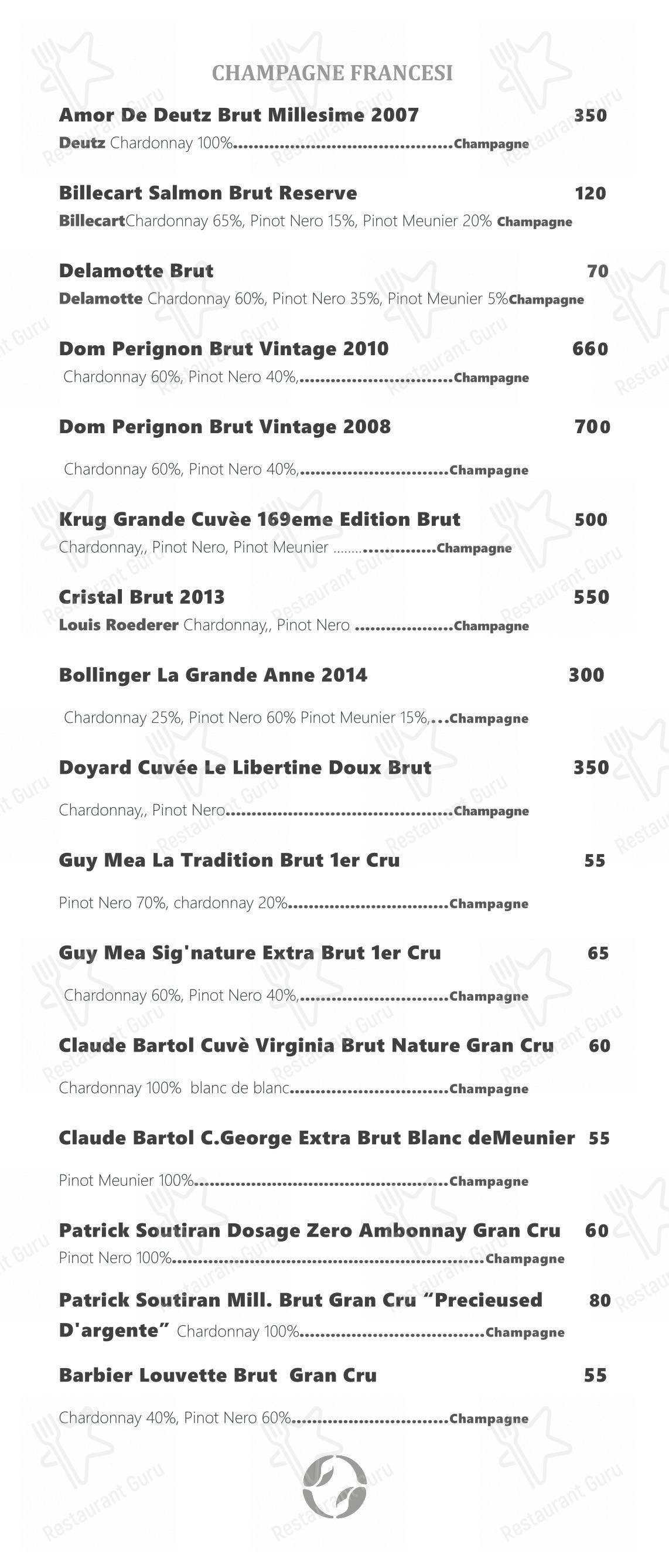 Menu di Ristorante Crab - Menu