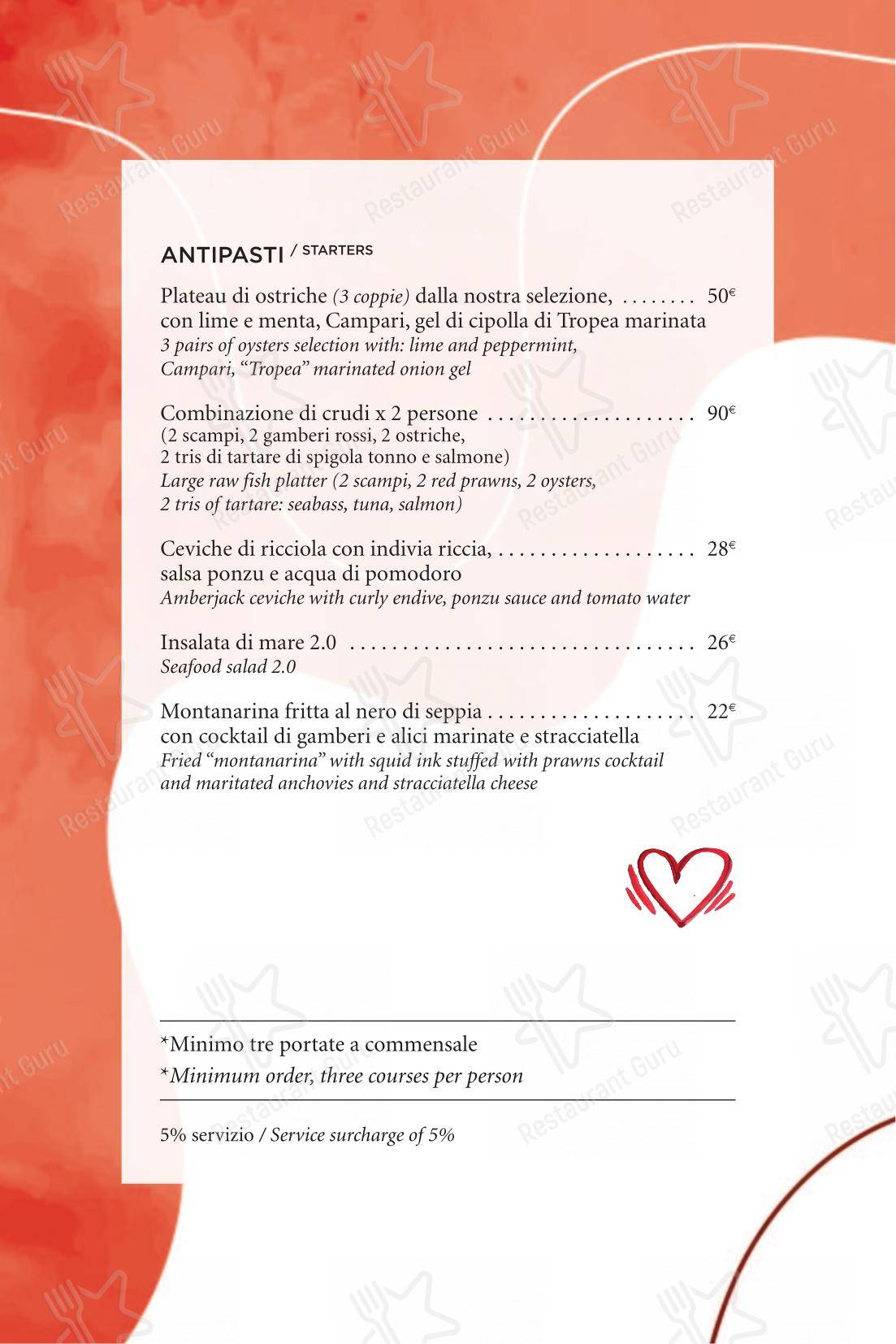 菜单 per Ristorante Crab ristorante