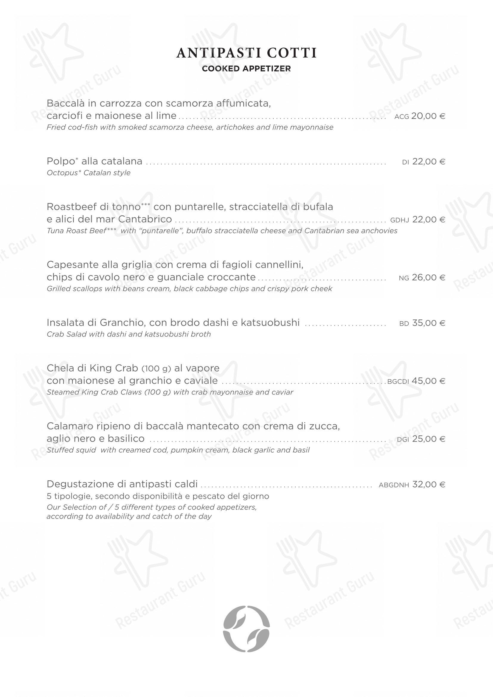 Menu bar per Ristorante Crab ristorante