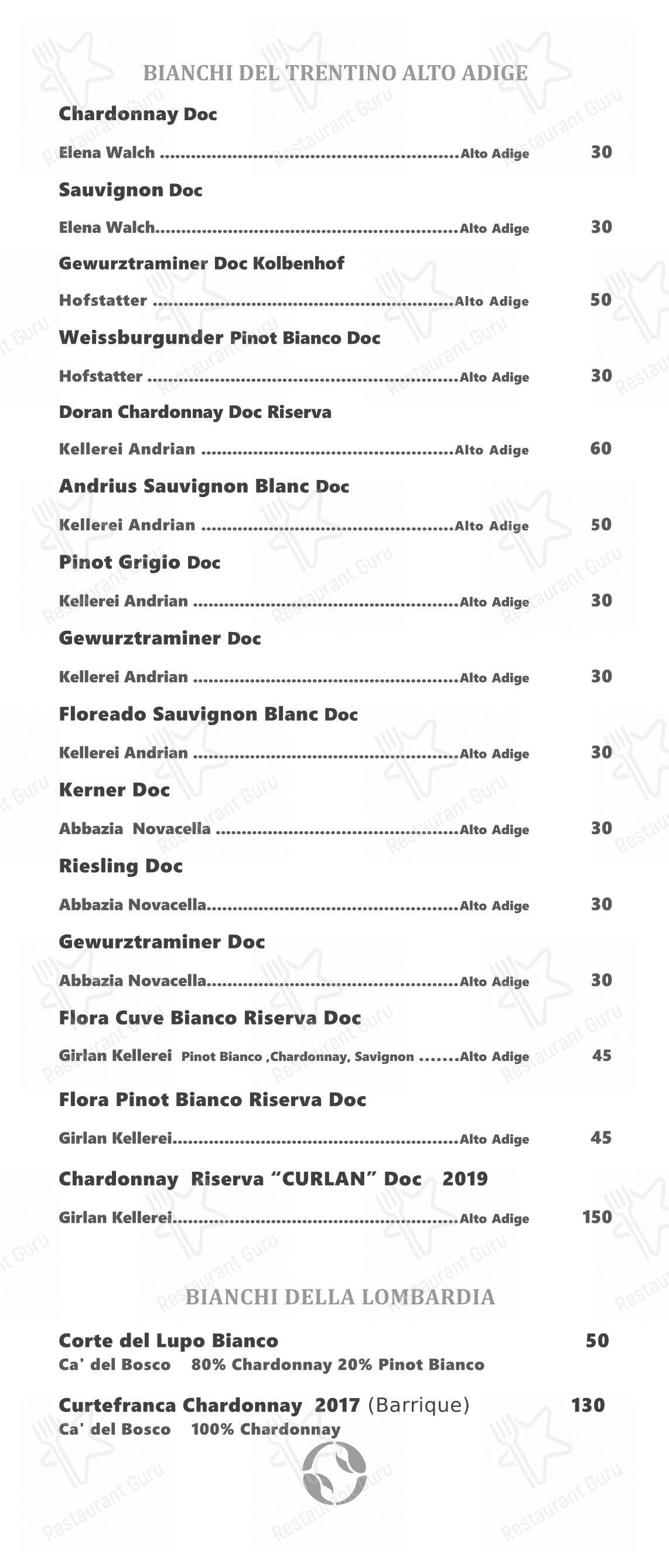 Menu di Ristorante Crab - Menu