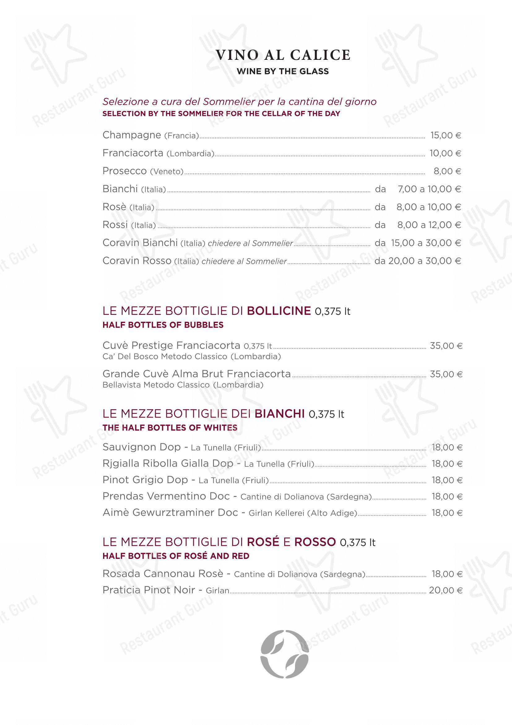Menu di Ristorante Crab - Menu bar