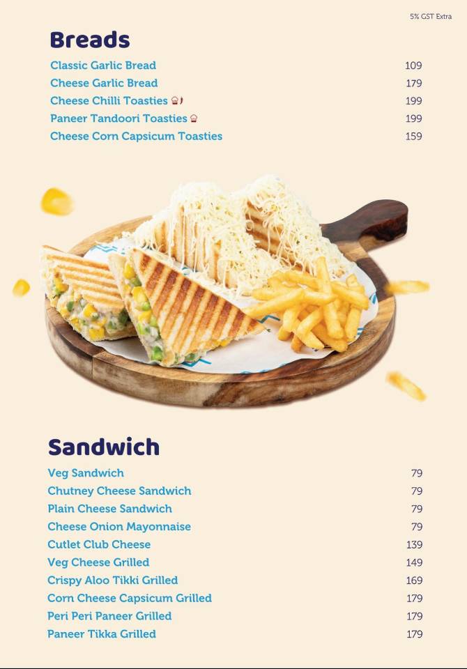 Crazy Cheesy Cafe - Sadashiv Peth menu