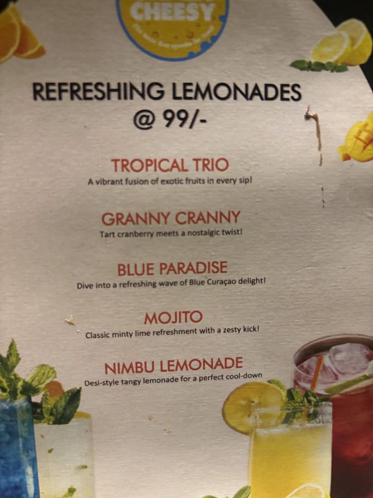 Crazy Cheesy Cafe- Salunkhe Vihar menu