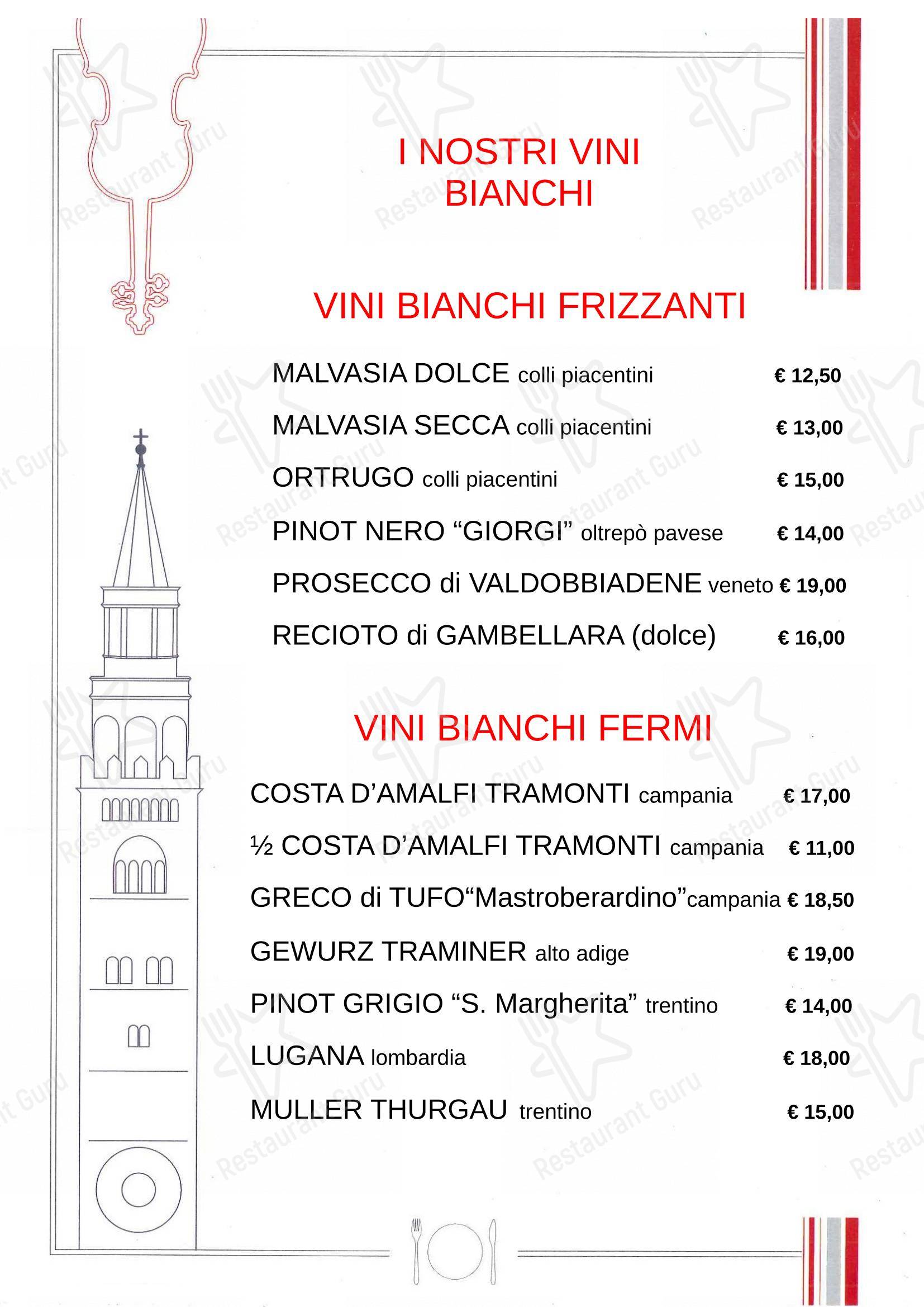 Menu di Cremonese - Menu
