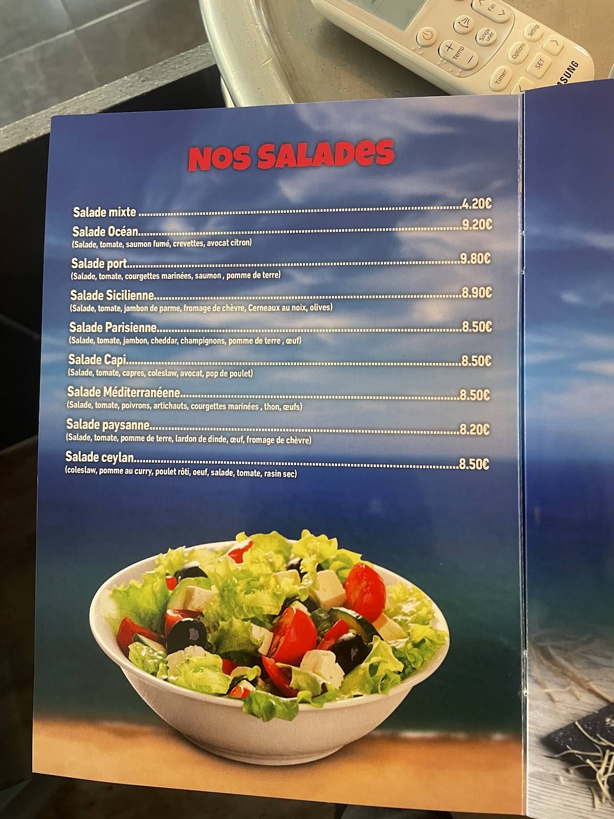 Menu de Crêperie Du Port