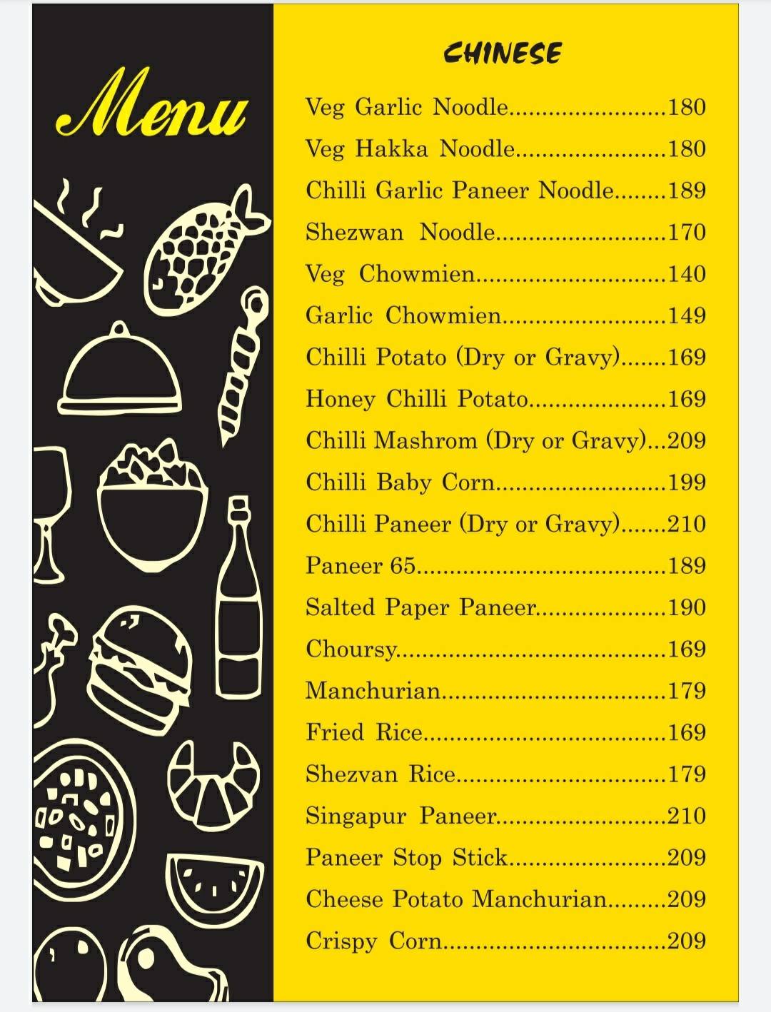 Crown cafe menu