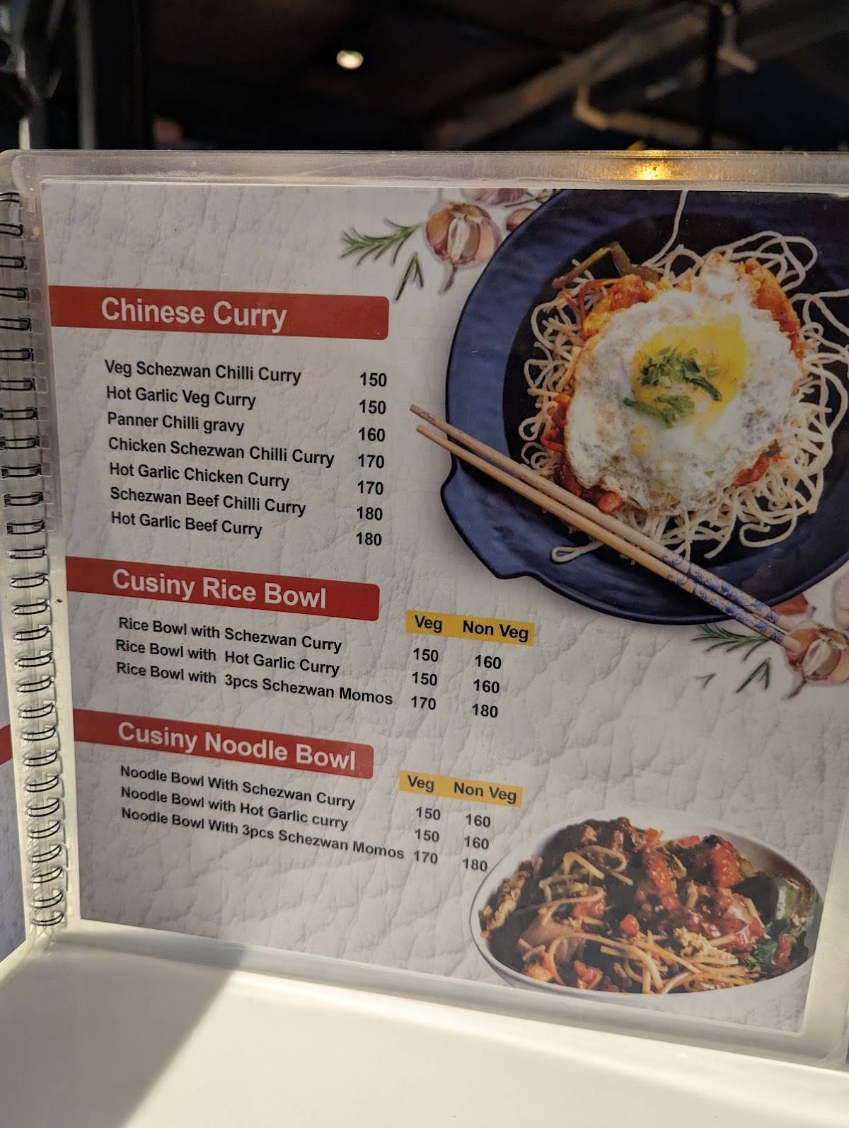 Cusiny menu