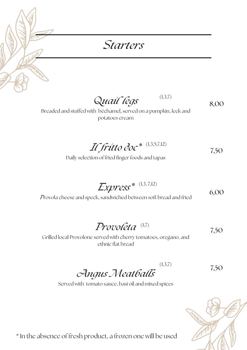 Menu de DOC - Cucina e Griglia