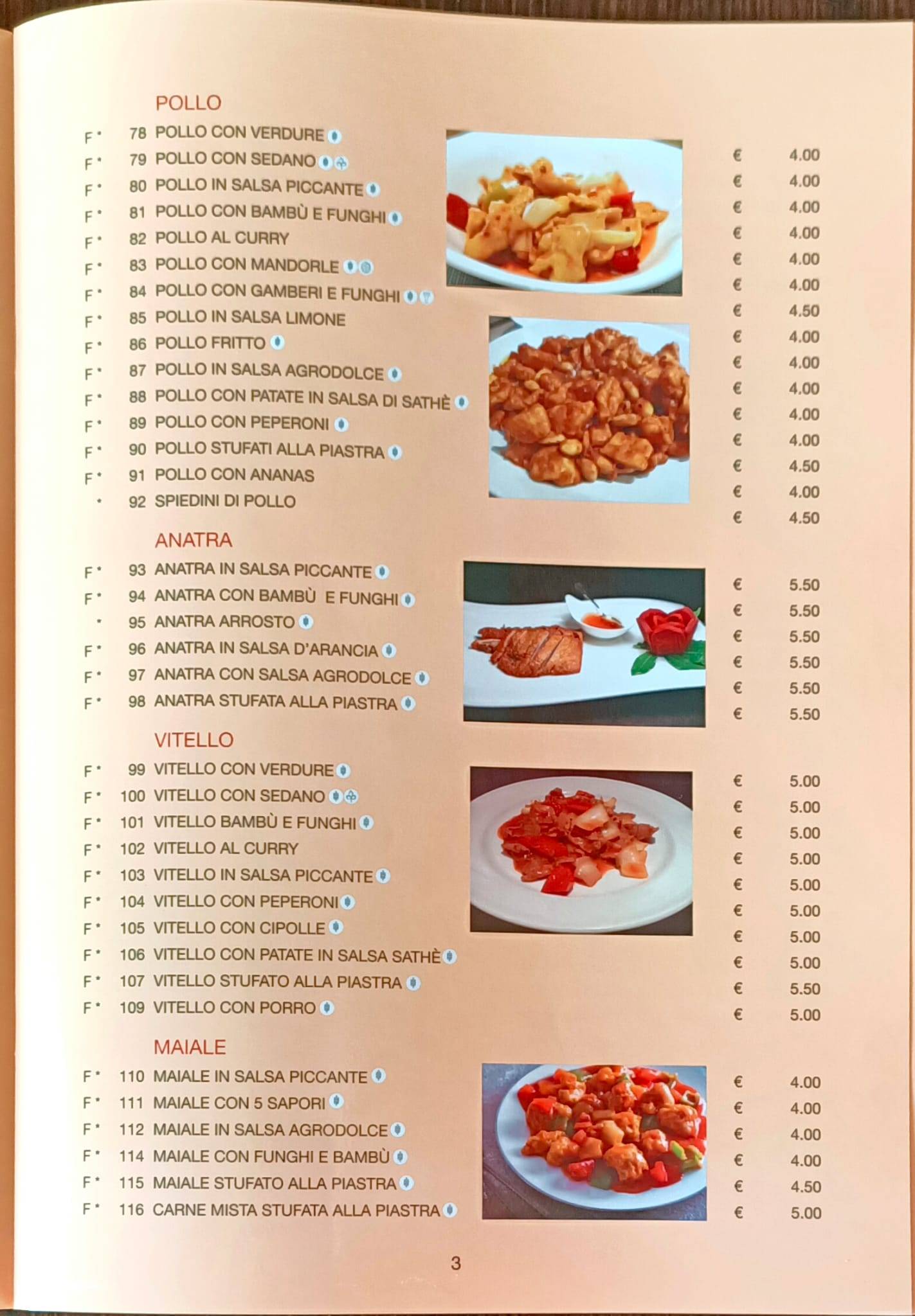 Menu di D'Oriente 