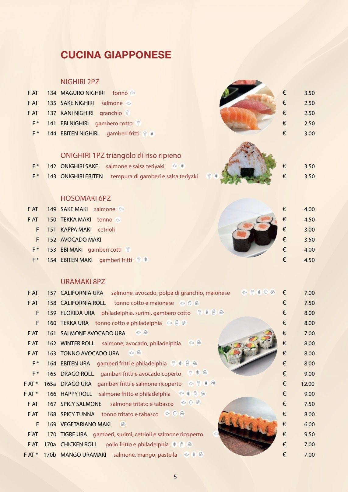 Menu di D'Oriente 