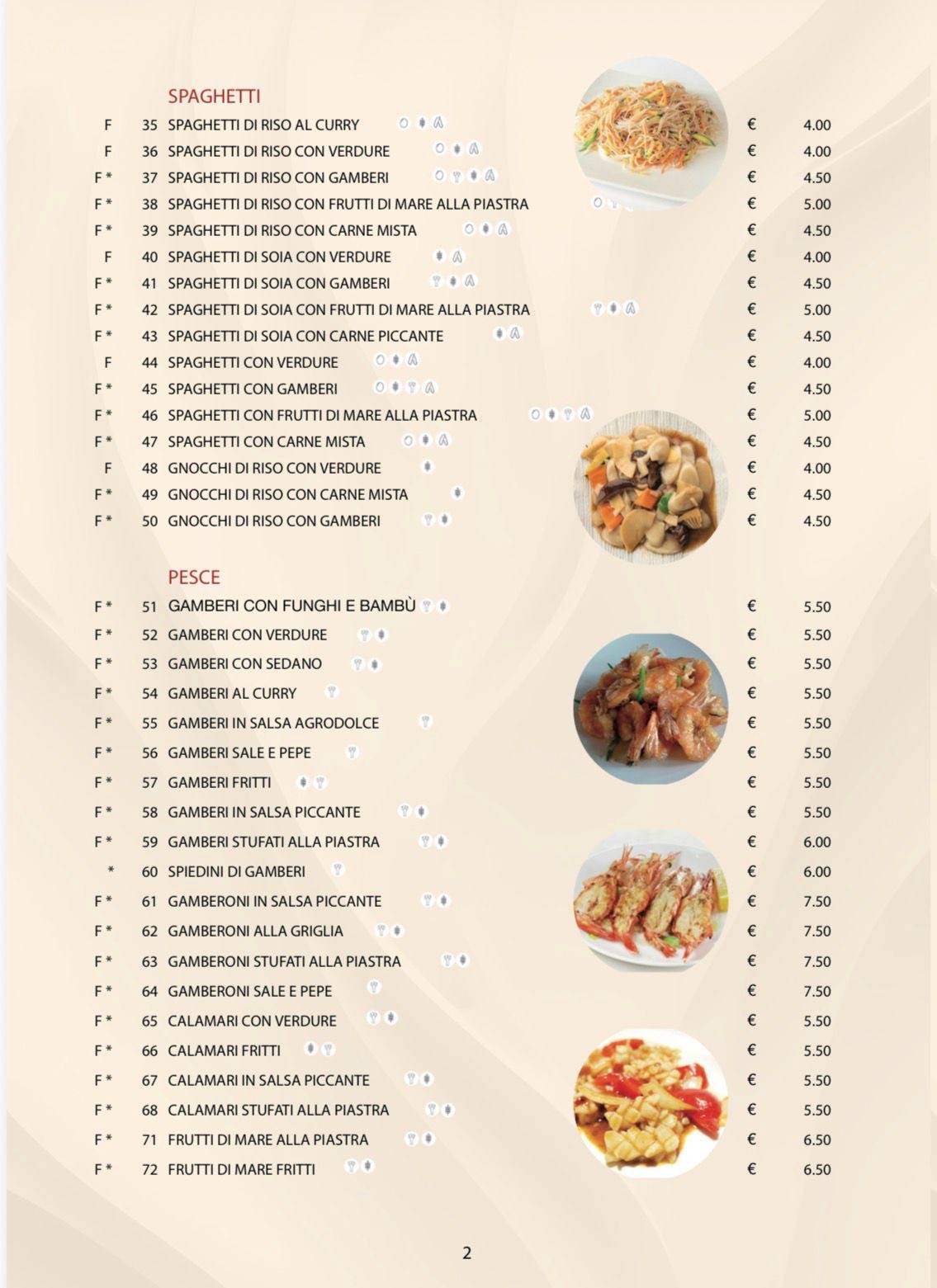 Menu di D'Oriente 