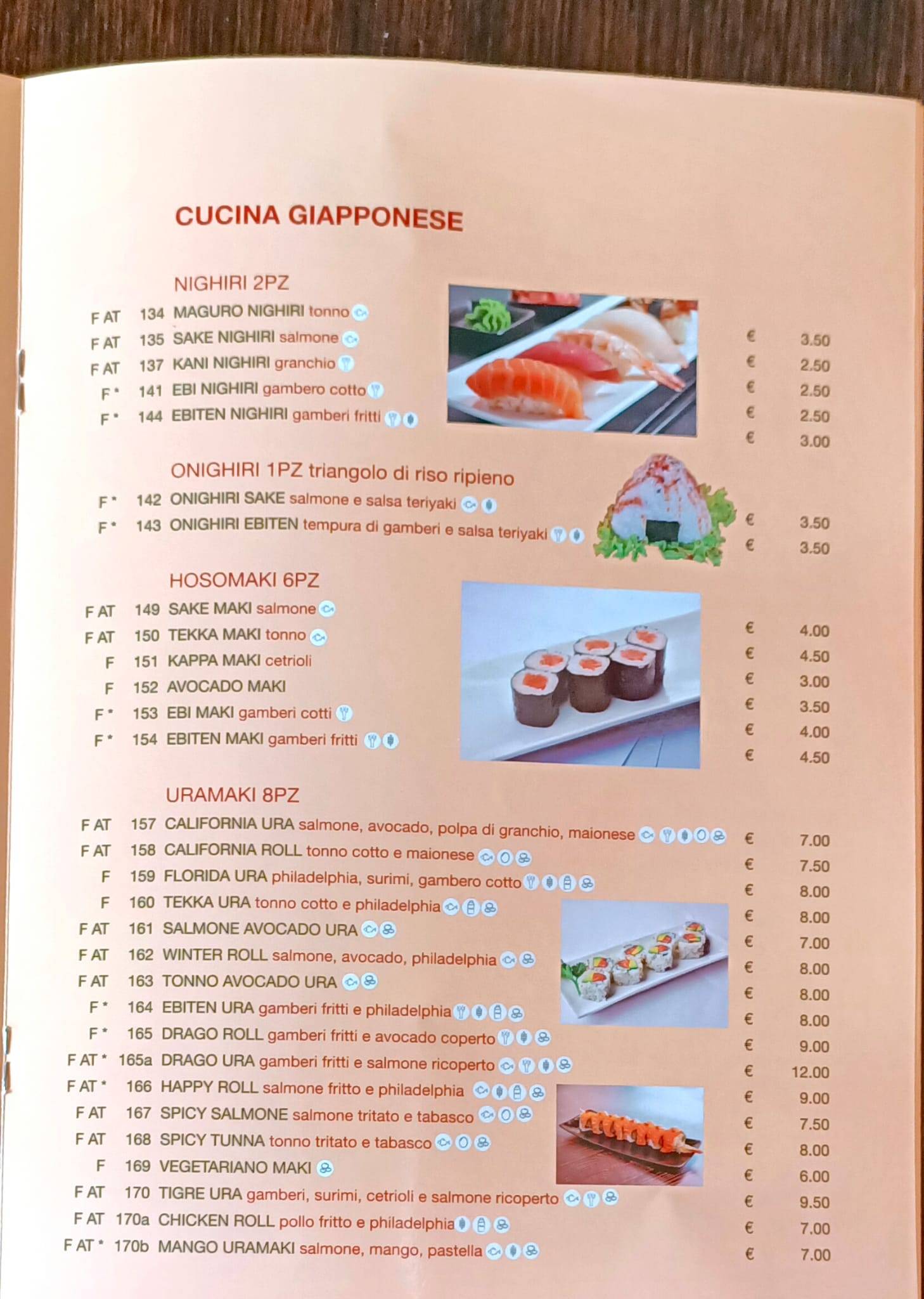 Menu di D'Oriente 