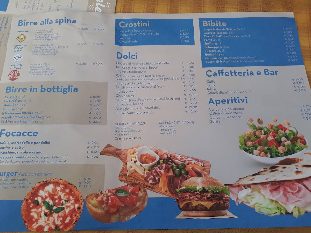 Menu di Da Michele 