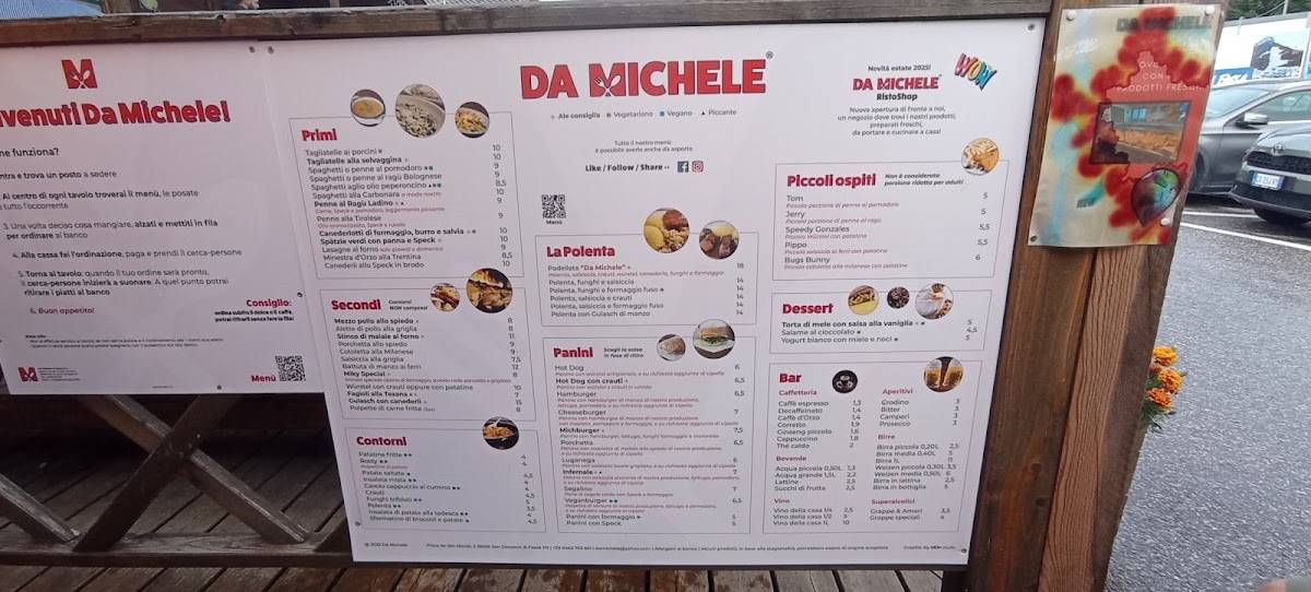 Menu di Da Michele Pozza 
