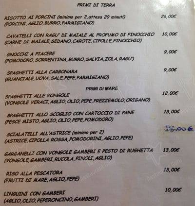 Menu di Ristorante Da Mimì 