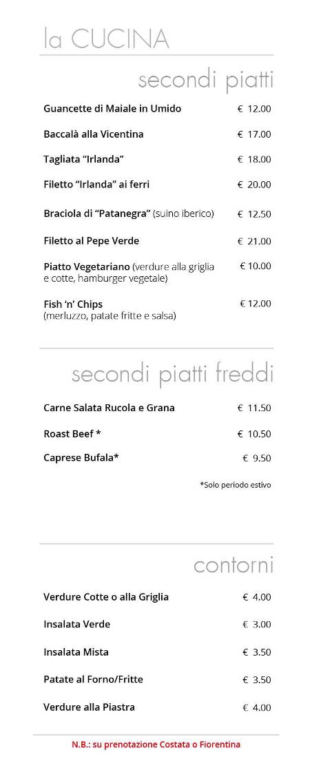 Menu di Da Nereo 