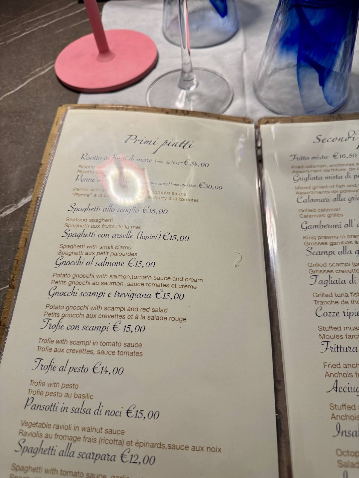 Menu di Da Tapulin 
