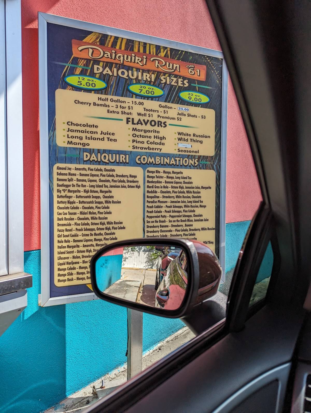 Menu at Daiquiri Run on 61 pub & bar, Metairie