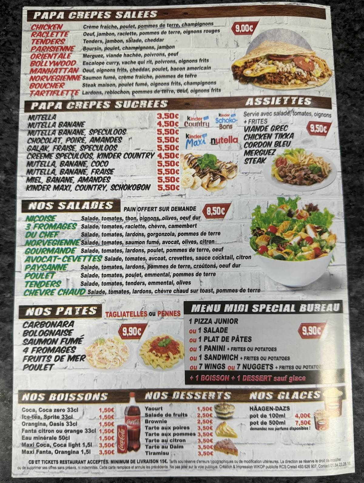Menu de De La Rosa 91