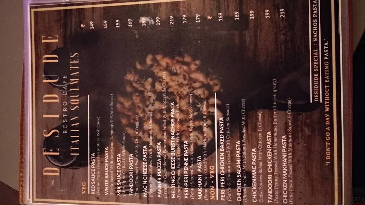 Desidude Restro Cafe menu