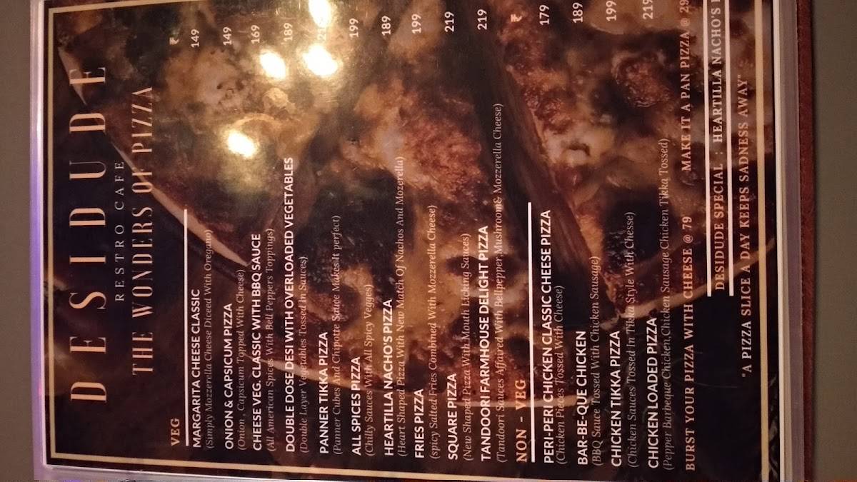 Desidude Restro Cafe menu
