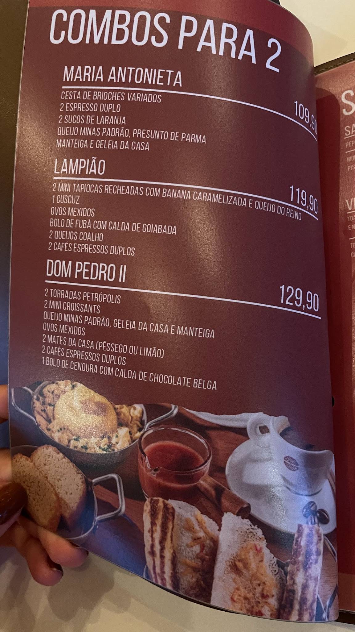 NARCISO - Confeitaria Brasileira Búzios cardápio