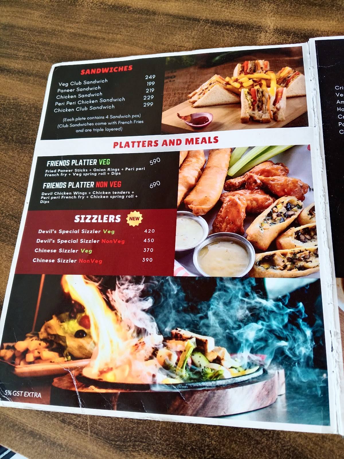 Devil's Burger (Japan Theme) menu