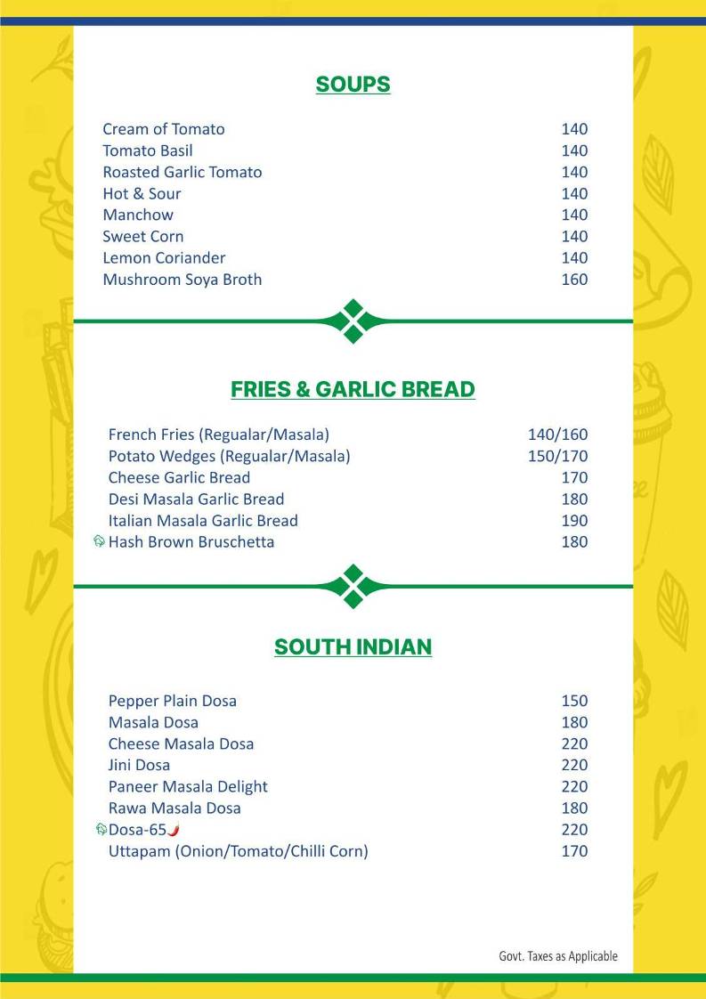Dhaba Delight (Veg Restaurant) menu