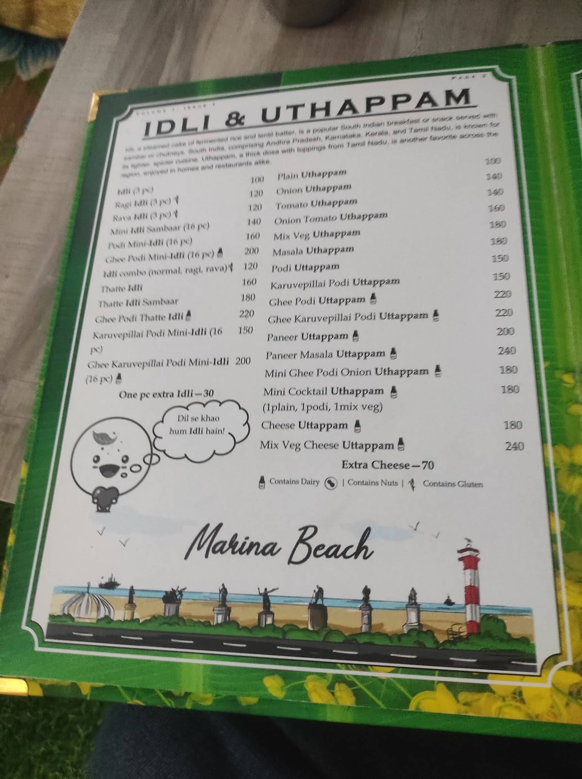 GOLU restaurant - South Indian Delicacy & Coffee Spot—a unit of SHAKH of Rishi'Kesh menu